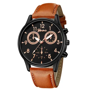 

Men's Wrist Watch Fashion Leather Military Casual Analog Quartz Business Watches zegarki meskie reloj hombre marca de lujo