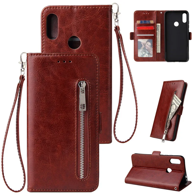 

Leather Wallet Case For Xiaomi Redmi 4 5 Note 7 Mi 8 With Card Stand Holder Flip Case Skin