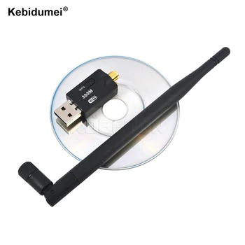 

300Mbps Wireless USB Wifi Adapter LAN Card 802.11g/b/n Mini WLAN PC Wi-Fi Receiver External Wifi Dongle 5dB Wi Fi Antenna
