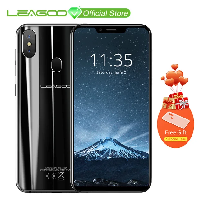 LEAGOO S9 5,85 "HD + ips 19:9 Экран Оперативная память 4 ГБ Встроенная память 32 ГБ Android 8,1 MT6750 Восьмиядерный двойной сзади камеры 4 г мобильного телефона