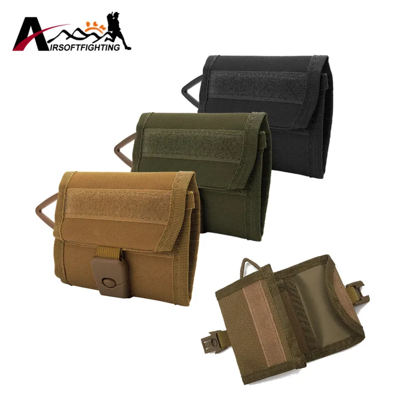 

600D Nylon Tactical Triple-folding Wallet Men Army Multifunctional Sports Purse Molle Card Pocket Key Hanging Bags