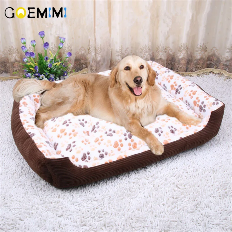 cheap S 3XL Paw Pet Sofa Dog Beds Waterproof Bottom Soft Fleece Warm Cat Lovely Dog Bed House Soft Pet Nest Dog Warm Nest Kennel