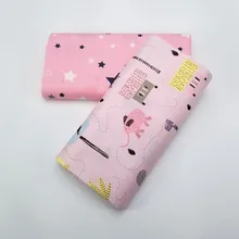 Розовый милый хлопчатобумажный с рисунком ткань для пэчворка Ткань DIY швейная стеганая одежда для малышей и детей постельные принадлежности из хлопковой ткани