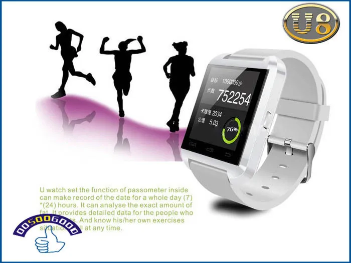 Bluetooth Smart часы U8 Smartwatch для Samsung Galaxy S6 / Edge S5 Note 4 HTC Motorola Android телефон ZTE|watch battery replacement
