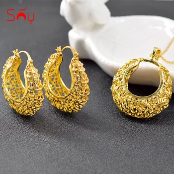 

Sunny Jewelry Round Jewelry Sets For Women Necklace Earrings Pendant Bohemia Jewelry Findings For Party Anniversary Big Jewelry