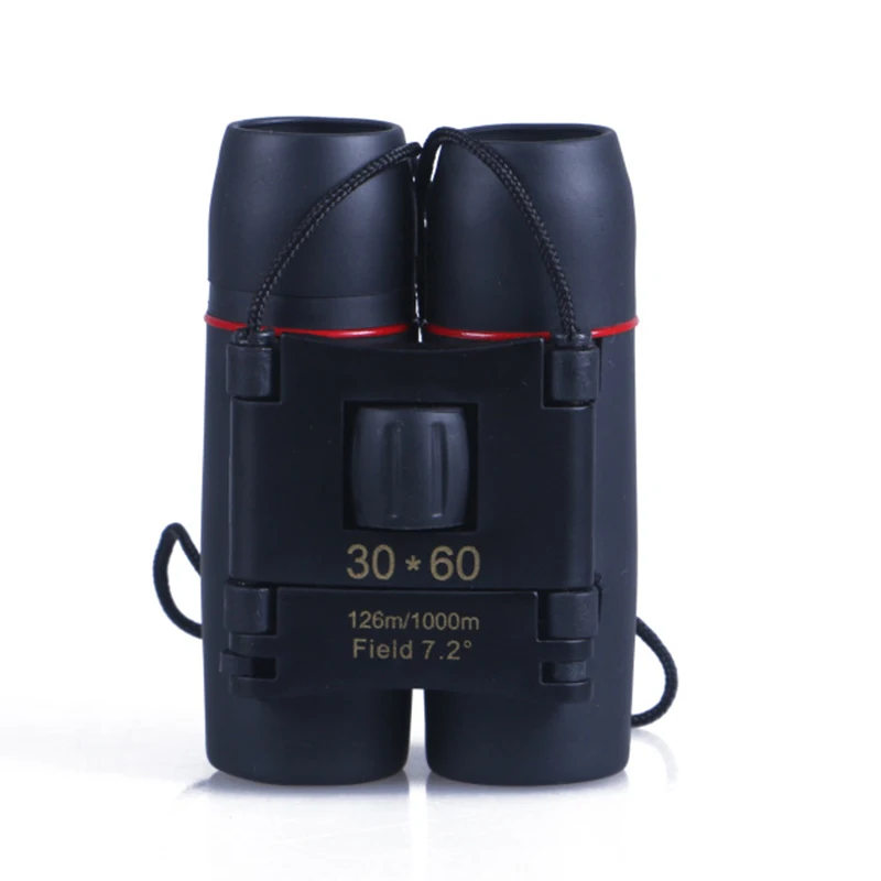 30x60 Compact Zoom Binoculars Long Range Folding HD Powerful Mini Telescope BAK4 FMC Optics For Hunting Sports Camping