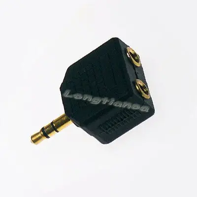 3.5mm Jack to two Headphone Y splitter adapter p05b Brand new and free shipping | Обустройство дома