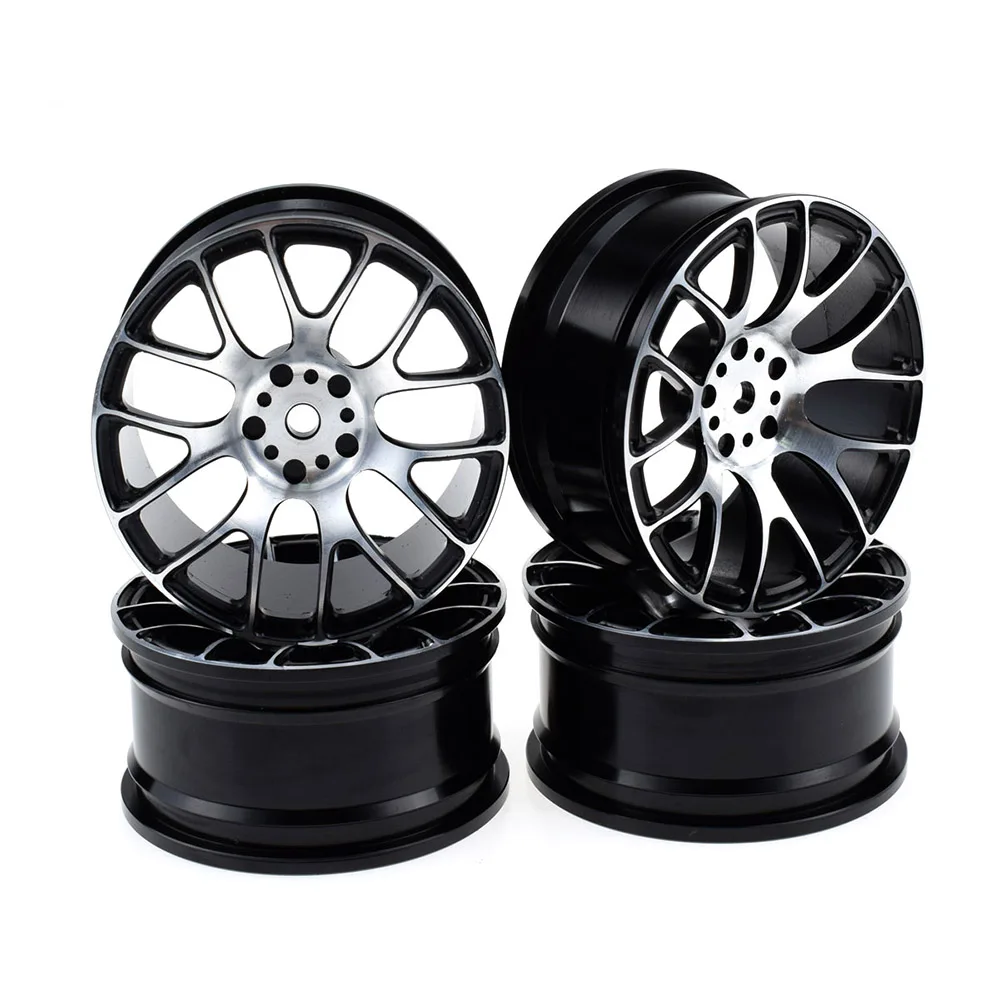 4pcs Aluminum Alloy Wheel Rim for 1/10 RC Drift On Road Racing Recat Car