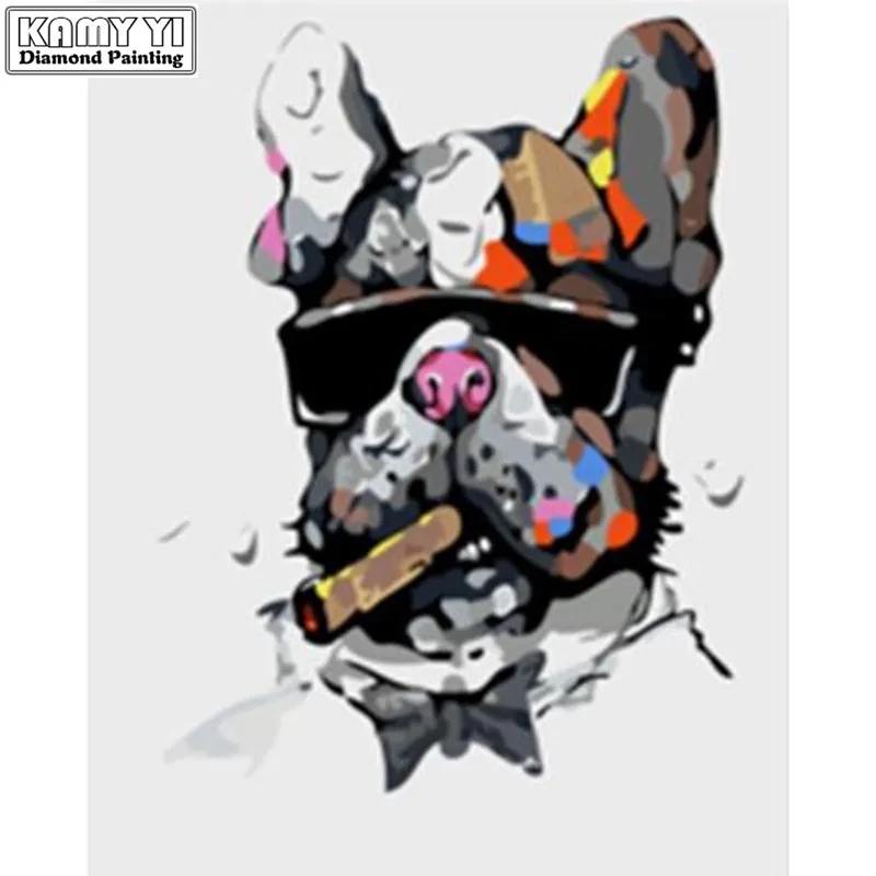 

5D Diy Diamond Painting rhinestones Home decor Diamond embroidery"Cool dog"Diamond mosaic