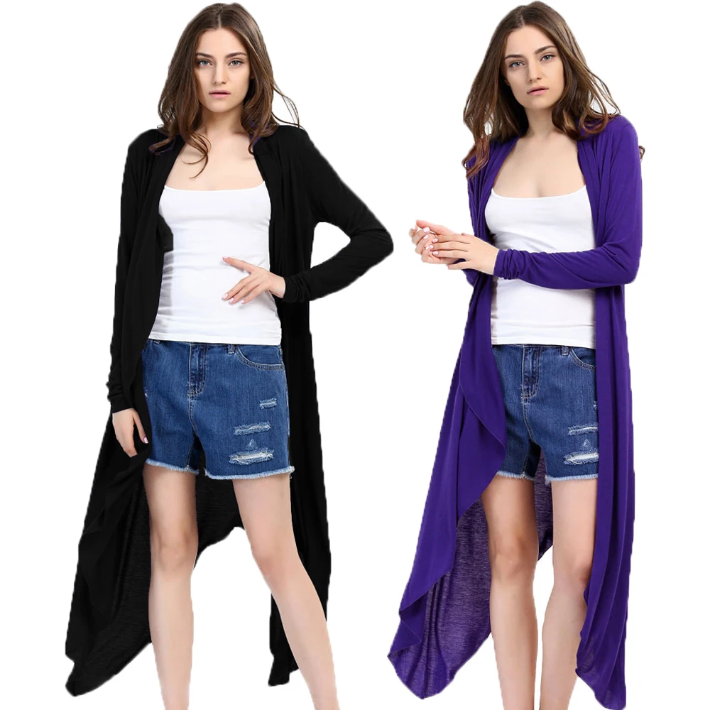 2016 Spring Autumn Thin Waterfall Asymmetric Long Sleeve