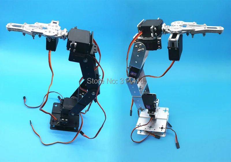 

1set 6 Free Degree Mechanical Arm Hand Robot Teaching Platform Multiangle Robotic With Servo Horns For Arduino DIY Robot Parts