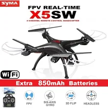 SYMA X5SW FPV RC Дрон, 2.4G 6-осевой квадрокоптер, с камерой 2 Мп, Wi-Fi, съемка в реальном времени, дистанционное управление, вертолет, квадрокоптер