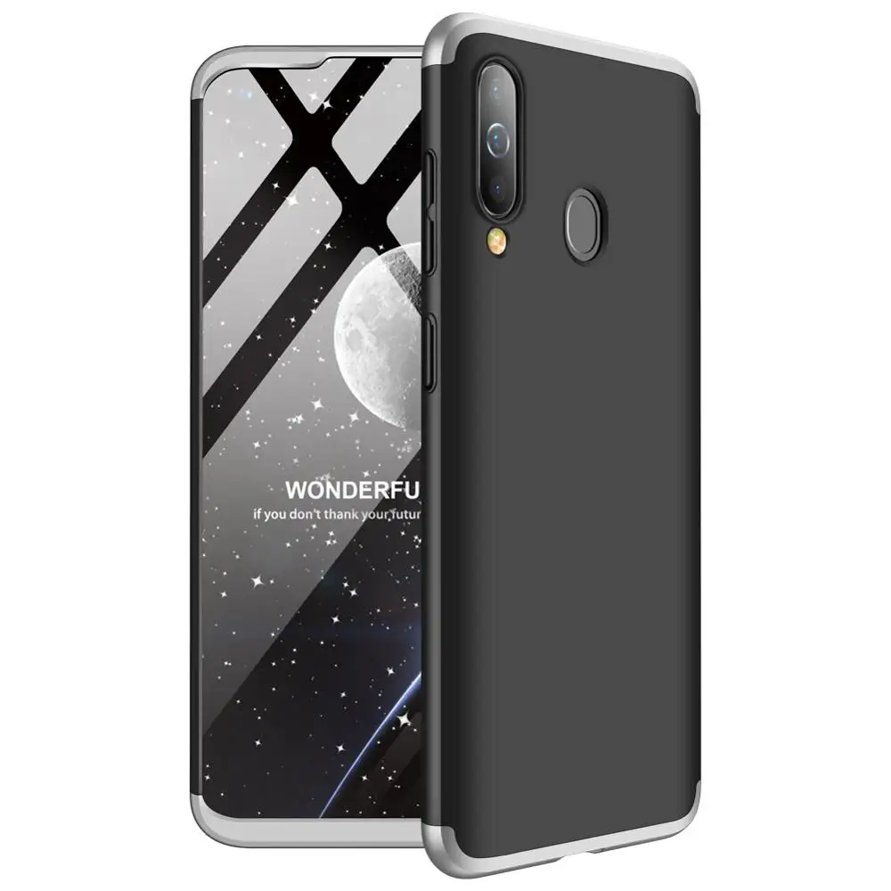 Silver Black Silver Для samsung Galaxy U A60 чехол Роскошный 3 в 1 полная Защита задняя крышка телефона СПС samsung A60 Чехлы Coque Funda 6,3" - Цвет: Silver Black Silver