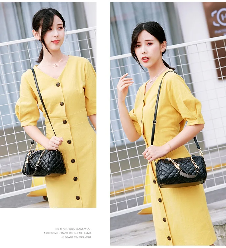 Diamond Lattice Women handbag Small Female Boston Totes tassel Crossbody Messenger Bags for women's Shoulder Bags Chain bolsas (5)