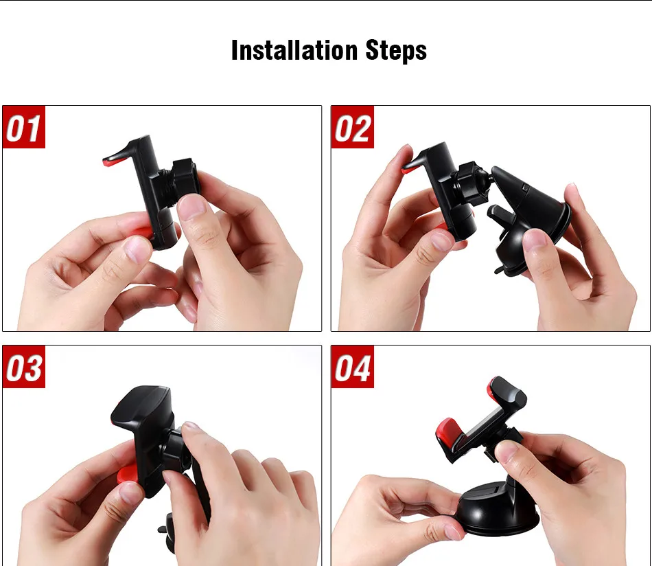 Universal Car Phone Holder Sucker Stand For iPhone 7 6S Adjustable 360 Rotation (7)