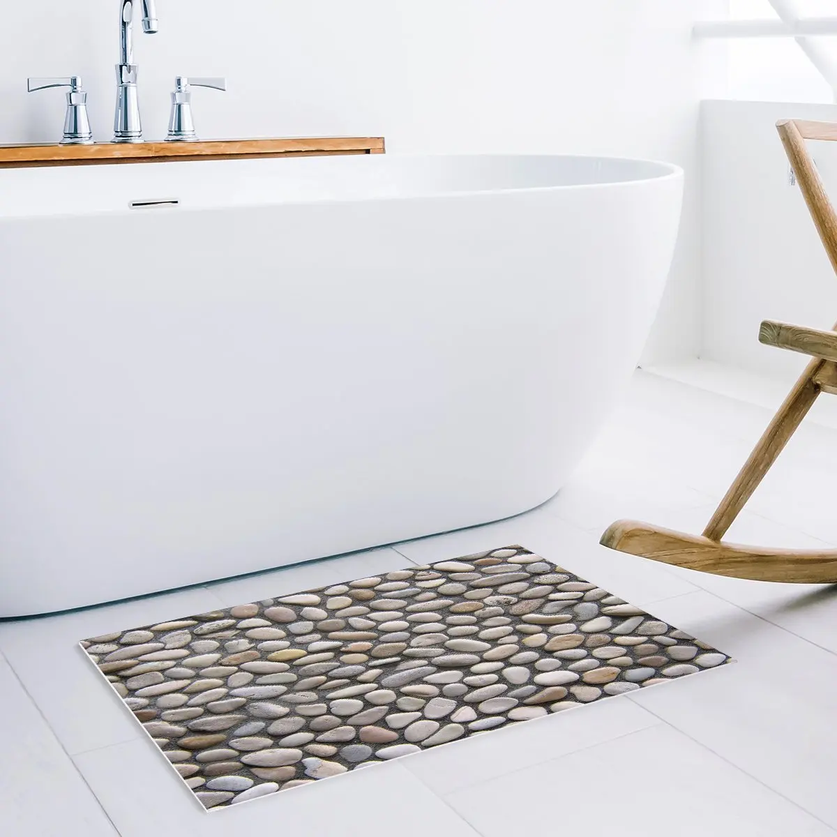 3D Pebble Stone Print коврики для двери кухонный пол для ванной коврик для входной двери впитывающий внутренний резиновый для ванной нескользящий