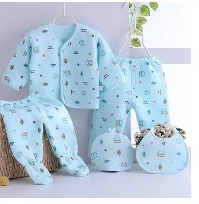 Цветной хлопковый осенний костюм для маленьких девочек 5 - Color: Ivory