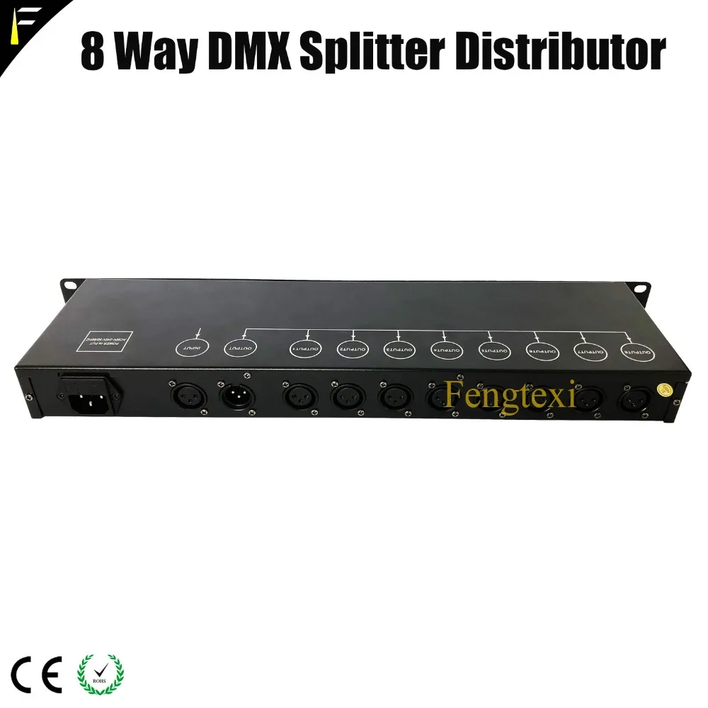 Профессиональный 8 канальный DMX сплиттер оптически изолированный распределитель