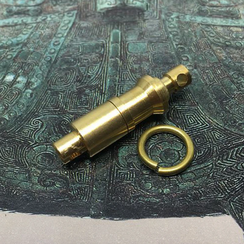 

Mini Brass Keychain DIY EDC Detachable Key Ring Separated Double Ring Buckle