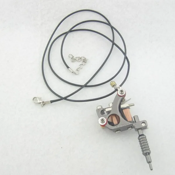 

One Mini Toy Tattoo machine Gun With Chain As Pendant Ornament Supply
