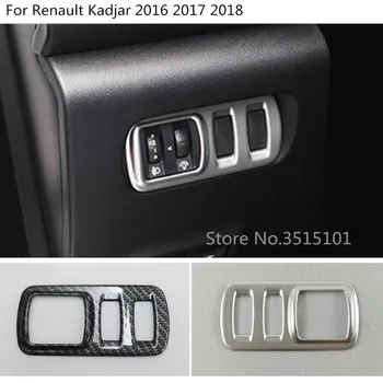 

car stick styling cover ABS Chrome/carbon fibre front head light switch trim frame lamp For Renault Kadjar 2016 2017 2018