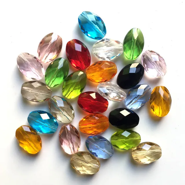 AAA26 Free Shipping Grade AAA Crystal oval shape Beads Multi Colors