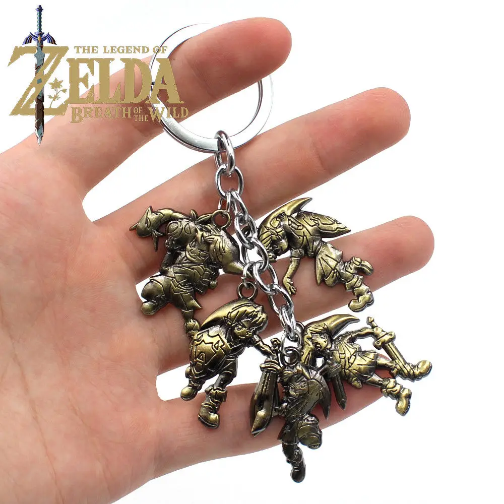 

OHCOMICS 5PCS The Legend of Zelda Majora's Mask Hot Game Link Metal Keychain Keyring Costume Pendants Key Ring Decor Ornament