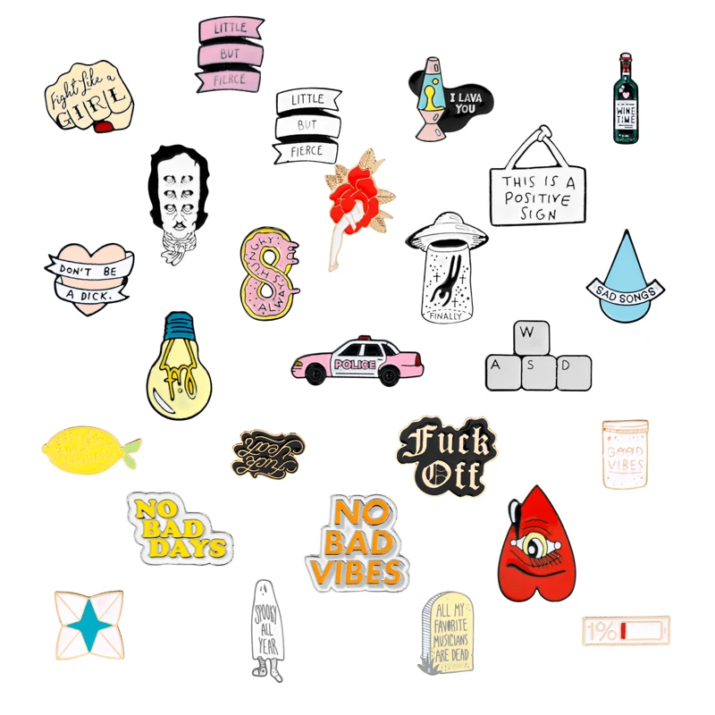 

Creative Series Brooch Cartoon Fist Enamel Brooches Fight like a GIRL Feminist Button Pins for clothes Badge
