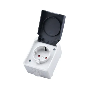 

BND-50/1C Socket Power Outlet Waterproof and Bright Outdoors Cover Wall Socket 16A 250V EU Standard