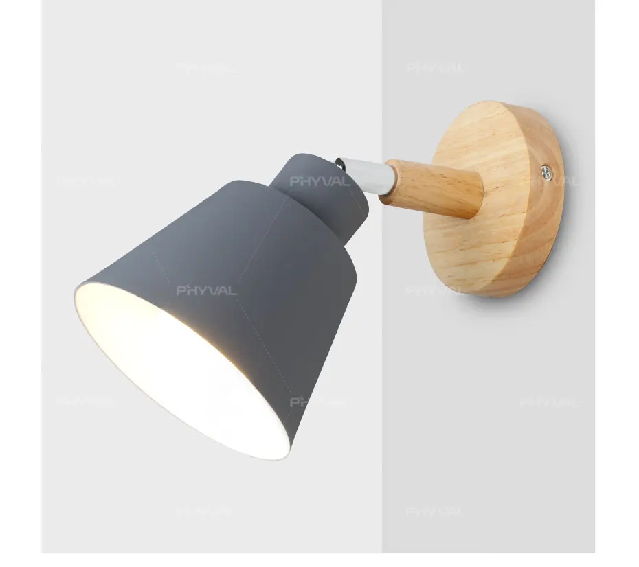 Luzes de Cabeceira Lâmpada de Parede Lâmpada de Parede de Madeira Parede de Luz Sconce para Cozinha do Restaurante Quarto de Madeira Moderna Nordic Macaroon Arandelas 11 Luminárias de parede