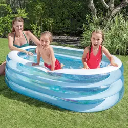 Новое поступление 163*107*46 см семья надувные складной бассейн ванна бассейн Piscine Gonflable с насосом