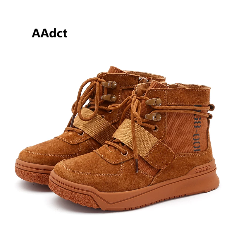 

AAdct Cotton warm short girls boots New fashion kids boots for girls 2018 Winter casual sports children boots