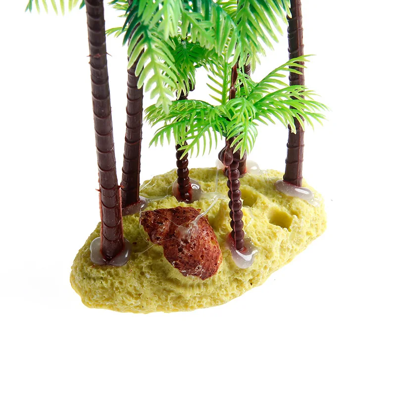 Пластиковый аквариум с кокосовым деревом, пальмы, украшение для аквариума, shipping-Y102