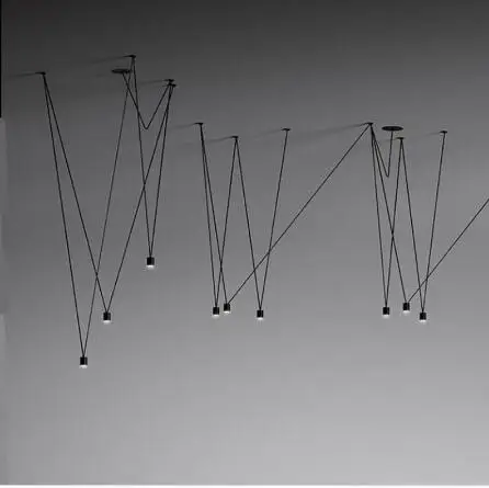 

DIY Geometric Match Lines Led Pendant Light For Living Room Dining Room 3/5/6/9/15 heads AC 80-265v 2121