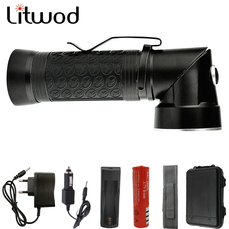

Litwod z301305 LED Flashlight 8000LM XM-L T6 /COB Zoomable 3 Modes Aluminum Lanterna Camping battery For Camping hiking