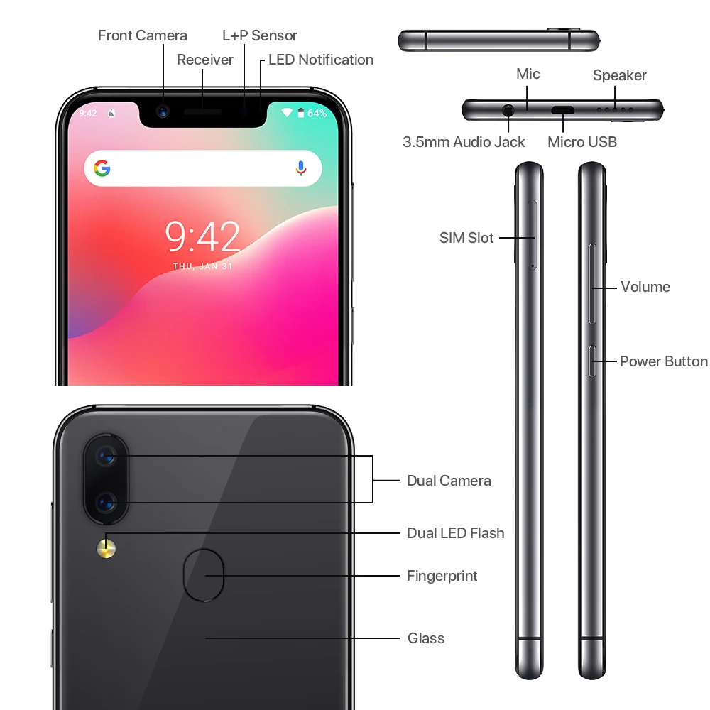  UMIDIGI A3 Pro Android 9.0 Global Band 5.7
