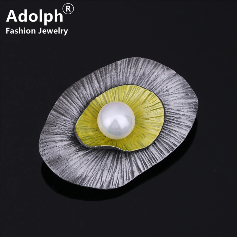 

ADOLPH Star Jewelry Vintage Irregular Round Simulated Pearl Brooch Pins Woman Luxury Bride Broochs Fashion Accessories Female