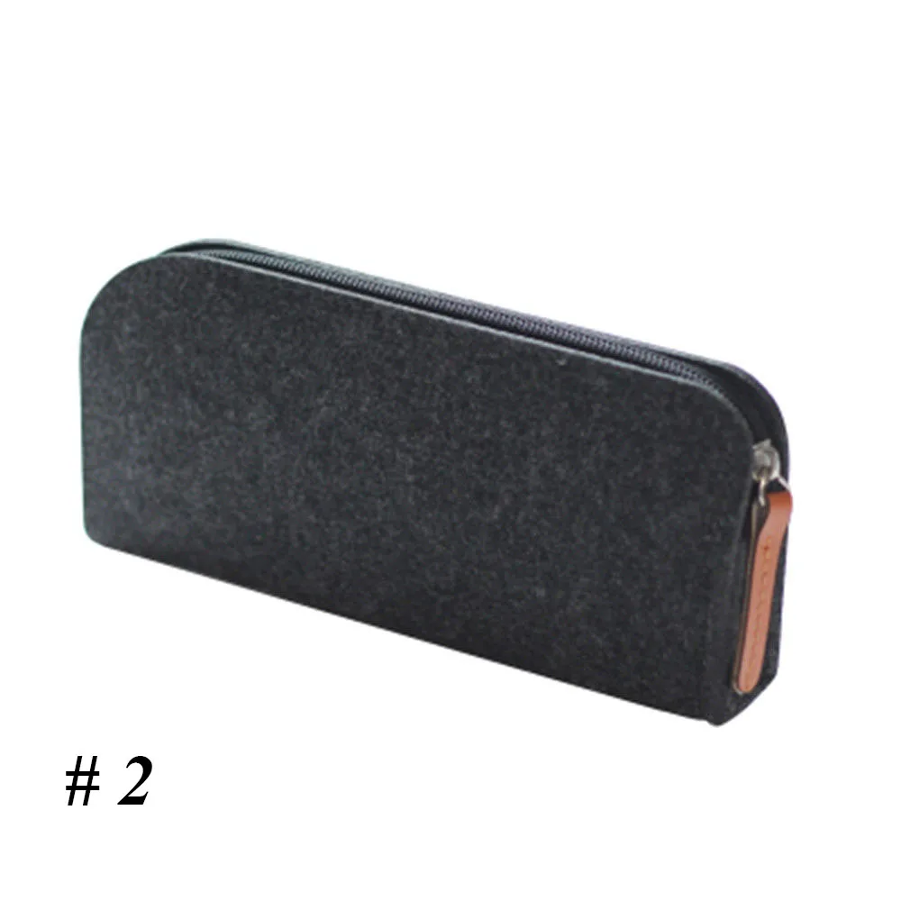

1PC Hot Retro Felt Pen Bag Cosmetic Makeup Coin Pouch Student Pencil Case Storage Zipper Purse School Stationery OfficeSupplies