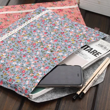 

Elegant Floral A4 Big Capacity Document Bag Business Briefcase File Folders Chemical Felt Filing Products Student Gifts