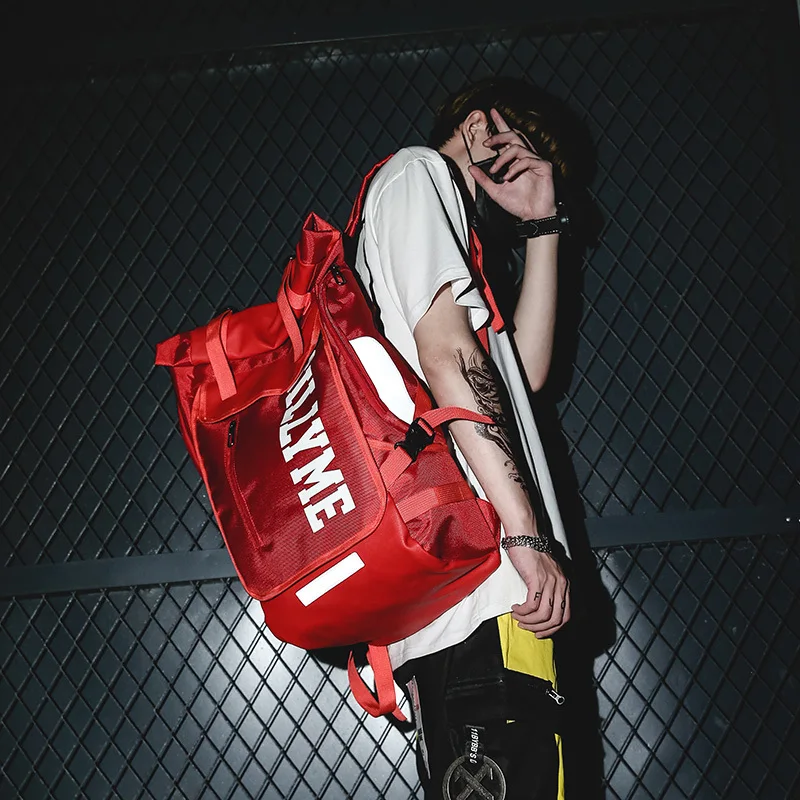 

Super large men's backpack street fashion reflective large men's backpack personality large backpack travel backpack