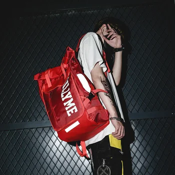 

Super large men's backpack street fashion reflective large men's backpack personality large backpack travel backpack