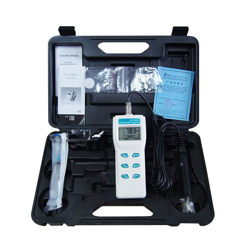 

AZ8403 Portable Oxygen Analyzer Meter Water Aquaculture Content Oxygen Detect Concentration Water Dissolved