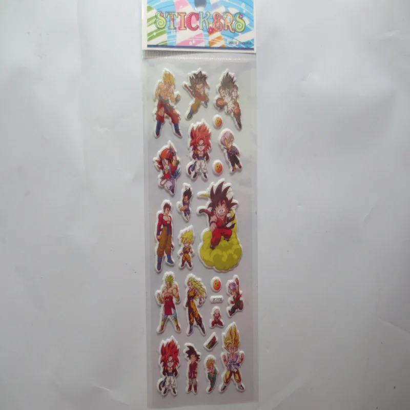10 листов Dragon Ball Goku игрушка Пузырьковые наклейки японский мультфильм Супер Saiya игрушки в виде героев рождественские наклейки Dragon Ball игрушки для детей