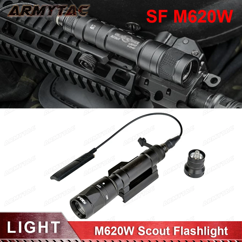 SF M620W Tactical Rifle Scout light LED weapon flaslight Airsoft Hunting Weapon Light Strobe Output Full New version EX378 SF M620W Tactical Rifle Scout light LED weapon flaslight Airsoft Hunting Weapon Light Strobe Output Full New version EX378