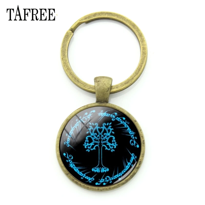 Брелок TAFREE Life Of Tree кольцо для ключей романтическое очарование синий белый цвет