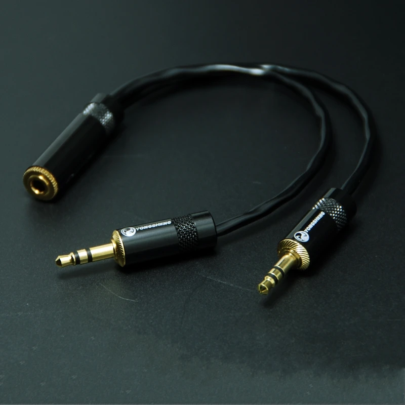 Hifi Stereo 3 5mm Male to 2 3 5mm Female Cable Nordost odin 3 Line In Car Aux Cable Headphone Amplifier