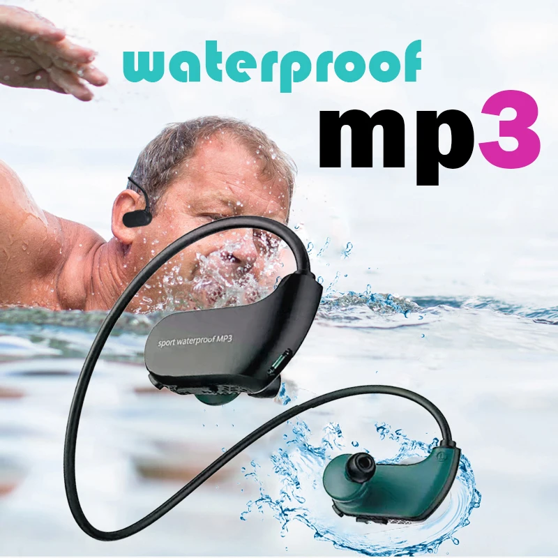 

IPX8 Dustproof Waterproof MP3 Player Outdoor Sport MP3 Headphone HiFi Music 8G Memory Earphones for Running