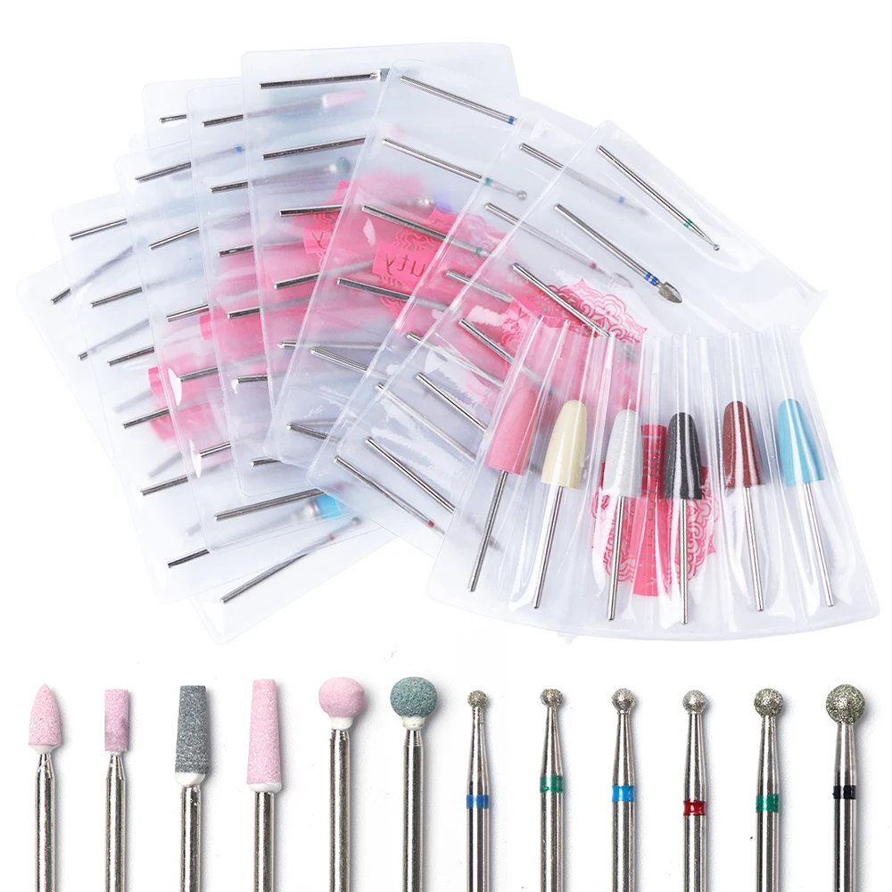 

6pcs/set Stainless Steel Nail Drill Bit Set Router Bits Diamond Milling Cutter Polish Manicure Files Nail Cleaning Tool LAJG/MS