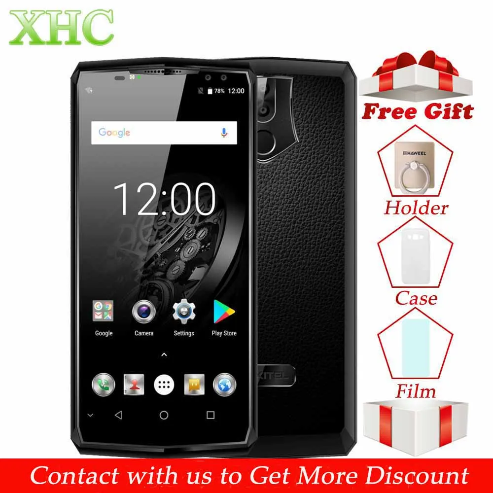 Oukitel K10 6.0 Inch 6GB RAM 64GB ROM Smartphones 11000mAh Android 7.0 Helio P23 Octa Core 16MP+8MP Face ID 4G LTE Mobile Phones Oukitel K10 6.0 Inch 6GB RAM 64GB ROM Smartphones 11000mAh Android 7.0 Helio P23 Octa Core 16MP+8MP Face ID 4G LTE Mobile Phones