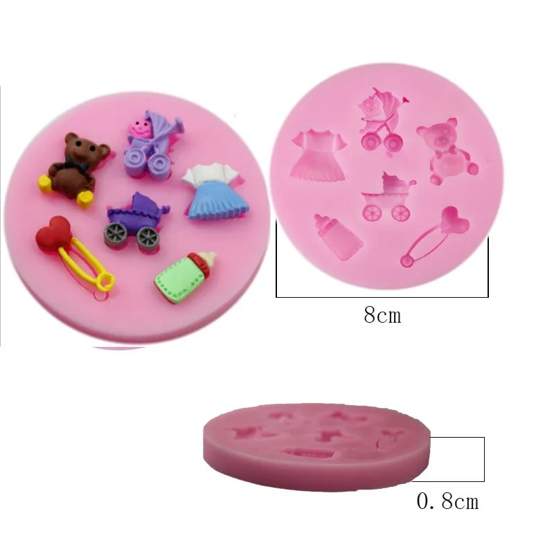

Baby Shower Party 3D Silicone Fondant Mold For Cake Decorating silicone mold Fondant Cake sugar craft Moulds Tools diy